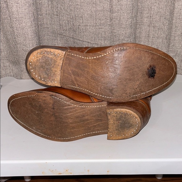 Vintage American Boot Makers‎ Brown Leather Harness Two Toned Mens Boots Sz 10.5 main image 9